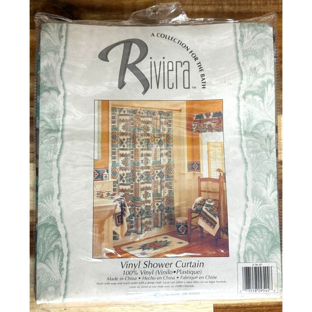 Vintage Riviera Collection  For The Bath Vinyl Shower Curtain